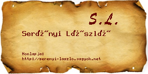 Serényi László névjegykártya