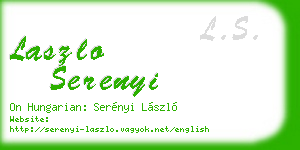 laszlo serenyi business card