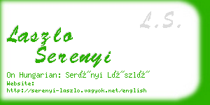 laszlo serenyi business card